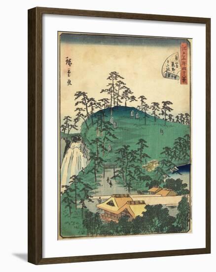 No.44 Twelve Shirines of Kumano at Tsunohazu, January 1861-null-Framed Giclee Print