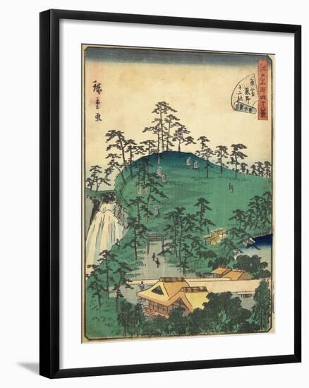 No.44 Twelve Shirines of Kumano at Tsunohazu, January 1861-null-Framed Giclee Print