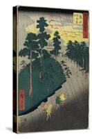 No.47 Rain and Thunder Storm, Kameyama, July 1855-Utagawa Hiroshige-Stretched Canvas
