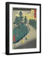 No.47: Thunder Storm at Kameyama, July 1855-Utagawa Hiroshige-Framed Giclee Print