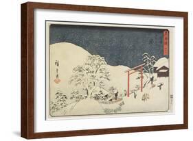 No. 48: Seki, 1847-1852-Utagawa Hiroshige-Framed Giclee Print