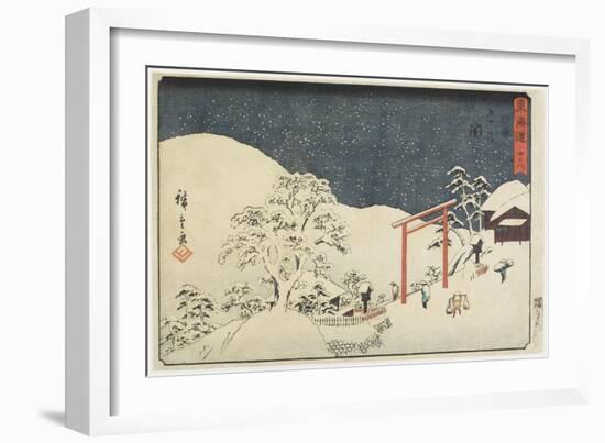 No. 48: Seki, 1847-1852-Utagawa Hiroshige-Framed Giclee Print