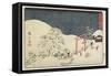 No. 48: Seki, 1847-1852-Utagawa Hiroshige-Framed Stretched Canvas