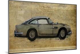 No. 5 Aston Martin DB5-Sidney Paul & Co.-Mounted Giclee Print