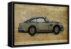 No. 5 Aston Martin DB5-Sidney Paul & Co.-Framed Stretched Canvas