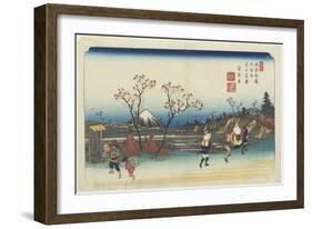 No.5: Distant View of Mt. Fuji as Seen from Omiya Station, 1830-1844-Keisai Eisen-Framed Giclee Print