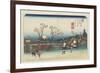 No.5: Distant View of Mt. Fuji as Seen from Omiya Station, 1830-1844-Keisai Eisen-Framed Giclee Print