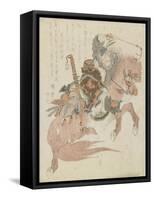 No.5 Horse of a Chinese General-Toyota Hokkei-Framed Stretched Canvas