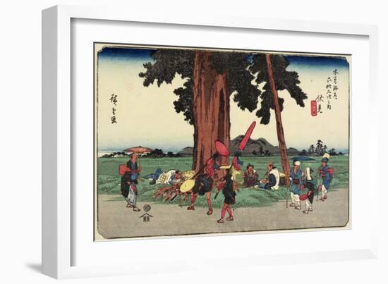 No.51 Fushimi, 1830-1844-Utagawa Hiroshige-Framed Giclee Print