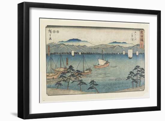 No.53 Kusatsu, 1847-1852-Utagawa Hiroshige-Framed Giclee Print