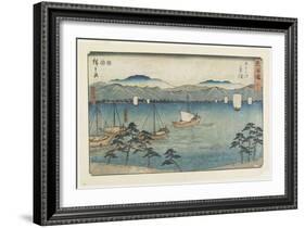 No.53 Kusatsu, 1847-1852-Utagawa Hiroshige-Framed Giclee Print