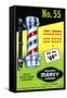 No. 55 Truly Modern Barber Pole-Curt Teich & Company-Framed Stretched Canvas