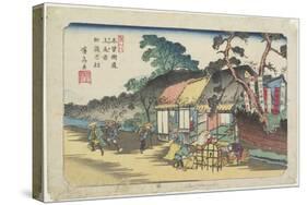 No.6: Kamo Shrine Near Ageo Station, 1830-1844-Keisai Eisen-Stretched Canvas