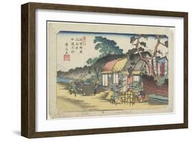 No.6: Kamo Shrine Near Ageo Station, 1830-1844-Keisai Eisen-Framed Giclee Print