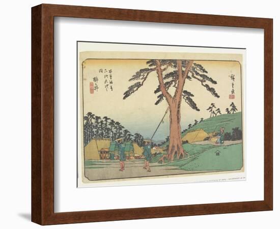 No.62 Samegai, 1830-1844-Utagawa Hiroshige-Framed Giclee Print