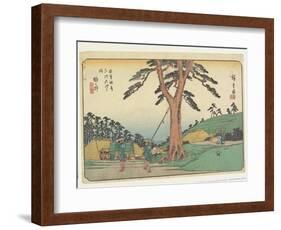 No.62 Samegai, 1830-1844-Utagawa Hiroshige-Framed Giclee Print