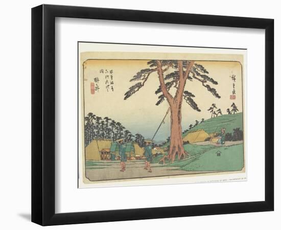 No.62 Samegai, 1830-1844-Utagawa Hiroshige-Framed Giclee Print