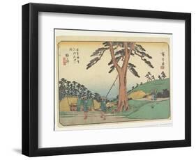 No.62 Samegai, 1830-1844-Utagawa Hiroshige-Framed Giclee Print