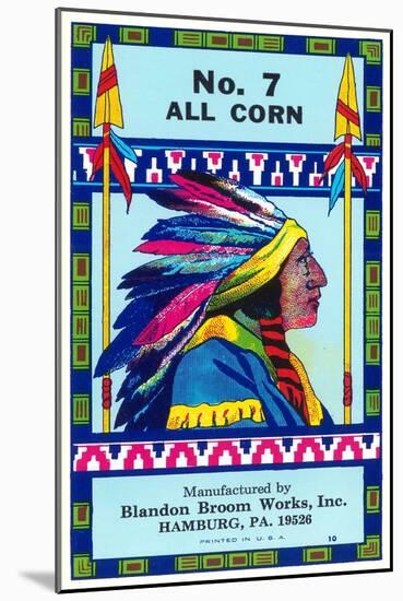 No. 7 All Corn Broom-null-Mounted Art Print