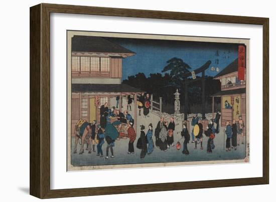 No.7 Fujisawa, 1847-1852-Utagawa Hiroshige-Framed Giclee Print