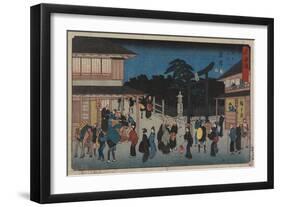 No.7 Fujisawa, 1847-1852-Utagawa Hiroshige-Framed Giclee Print