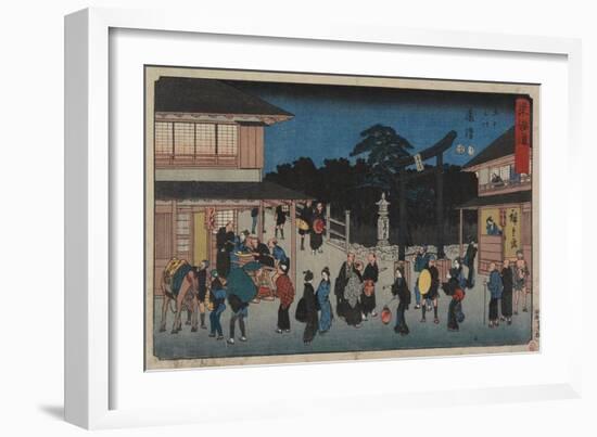 No.7 Fujisawa, 1847-1852-Utagawa Hiroshige-Framed Giclee Print