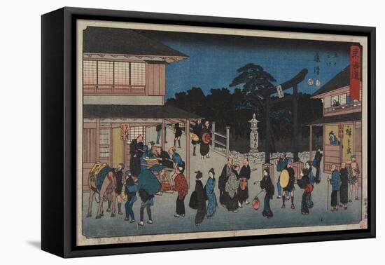 No.7 Fujisawa, 1847-1852-Utagawa Hiroshige-Framed Stretched Canvas