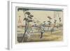 No.8 Distant View of Mt. Fuji as Seen from Fukiage Near Konosu Station, 1830-1844-Keisai Eisen-Framed Giclee Print