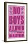 No Boys Allowed-John Golden-Framed Art Print