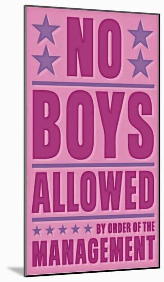 No Boys Allowed-John Golden-Mounted Art Print