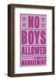 No Boys Allowed-John Golden-Framed Giclee Print