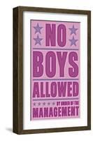 No Boys Allowed-John Golden-Framed Giclee Print