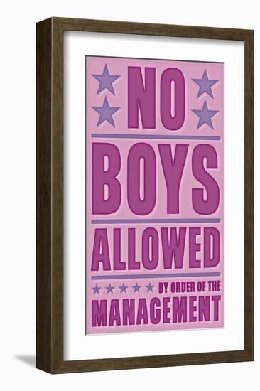 No Boys Allowed-John Golden-Framed Giclee Print