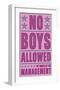 No Boys Allowed-John Golden-Framed Giclee Print
