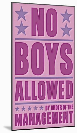 No Boys Allowed-John Golden-Mounted Giclee Print