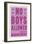 No Boys Allowed-John W Golden-Framed Giclee Print