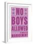 No Boys Allowed-John W Golden-Framed Giclee Print