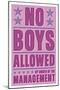 No Boys Allowed-John W Golden-Mounted Giclee Print