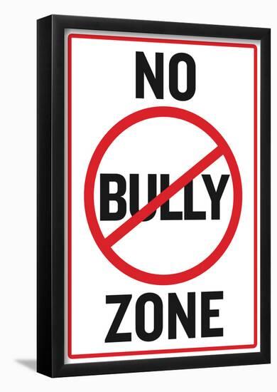 No Bully Zone Classroom Poster-null-Framed Poster