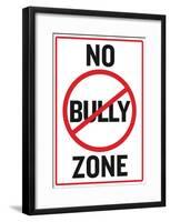 No Bully Zone Classroom Poster-null-Framed Poster