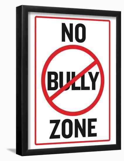 No Bully Zone Classroom Poster-null-Framed Poster