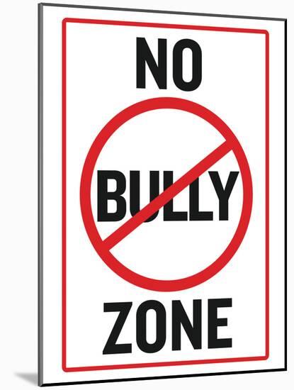 No Bully Zone Classroom Poster-null-Mounted Poster