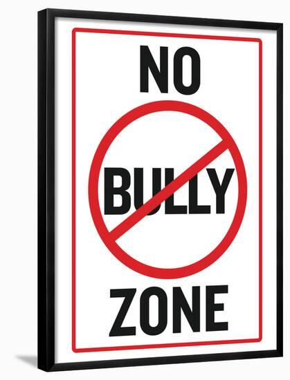 No Bully Zone Classroom Poster-null-Framed Poster