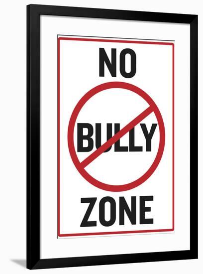 No Bully Zone Classroom-null-Framed Art Print