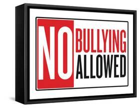 No Bullying Allowed Classroom Poster-null-Framed Stretched Canvas
