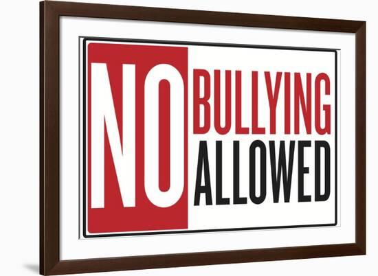 No Bullying Allowed Classroom-null-Framed Art Print