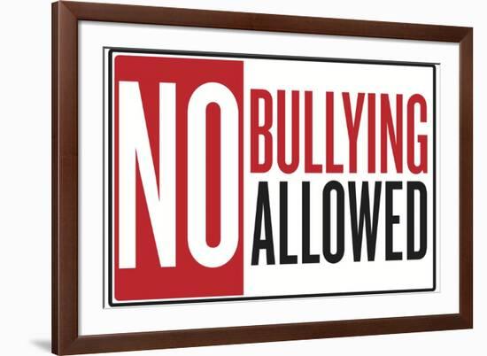 No Bullying Allowed Classroom-null-Framed Art Print