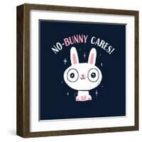 No Bunny Cares-Michael Buxton-Framed Art Print