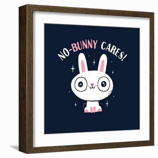 No Bunny Cares-Michael Buxton-Framed Art Print