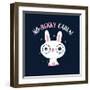 No Bunny Cares-Michael Buxton-Framed Art Print